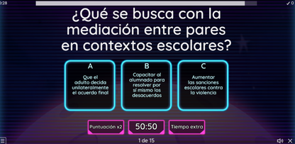 JUEGO INTERACTIVO #48 EXAMEN RÁPIDO RESOLUCIÓN DE CONFLICTOS