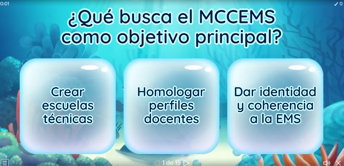JUEGO INTERACTIVO #9 EXÁMEN RÁPIDO: ACUERDO 09/08/23 - MARCO CURRICULAR COMÚN DE LA EDUCACIÓN MEDIA SUPERIOR - Media Superior