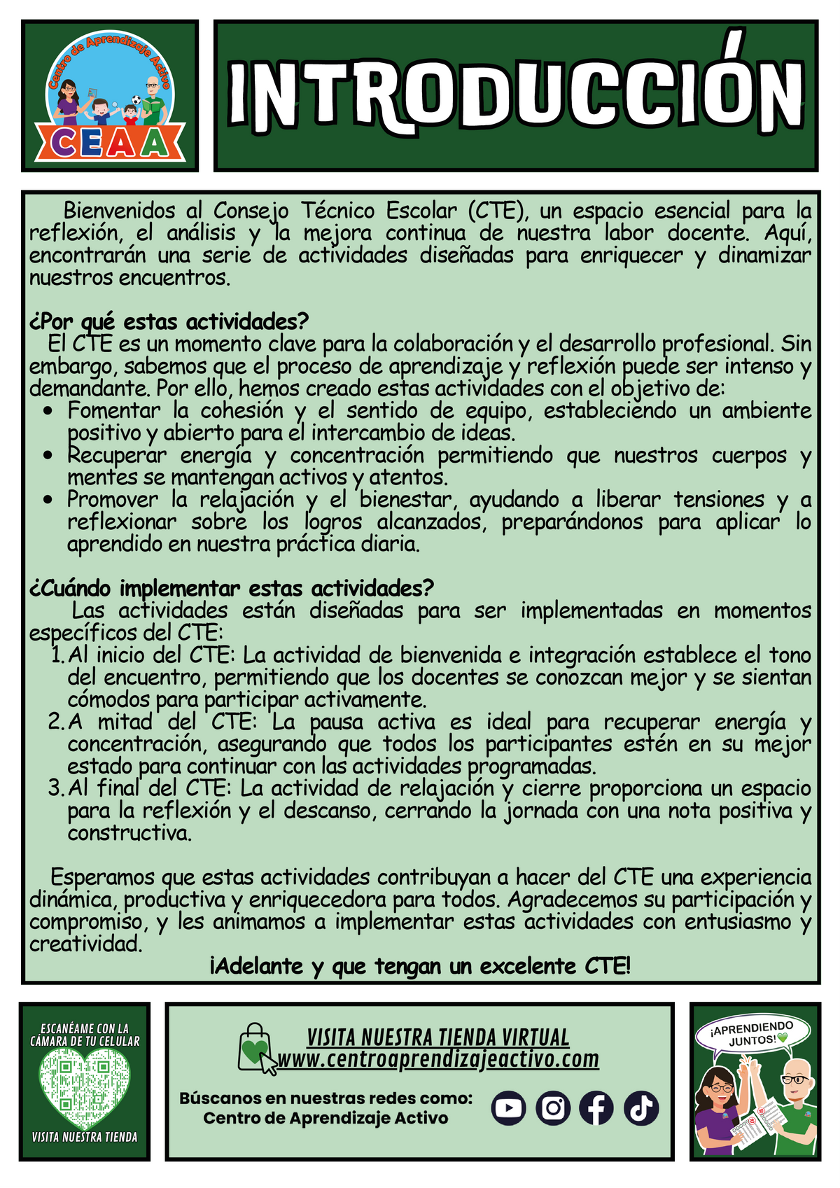 Fichero de 3 Actividades para tu CTE Educación Primaria Tema 1