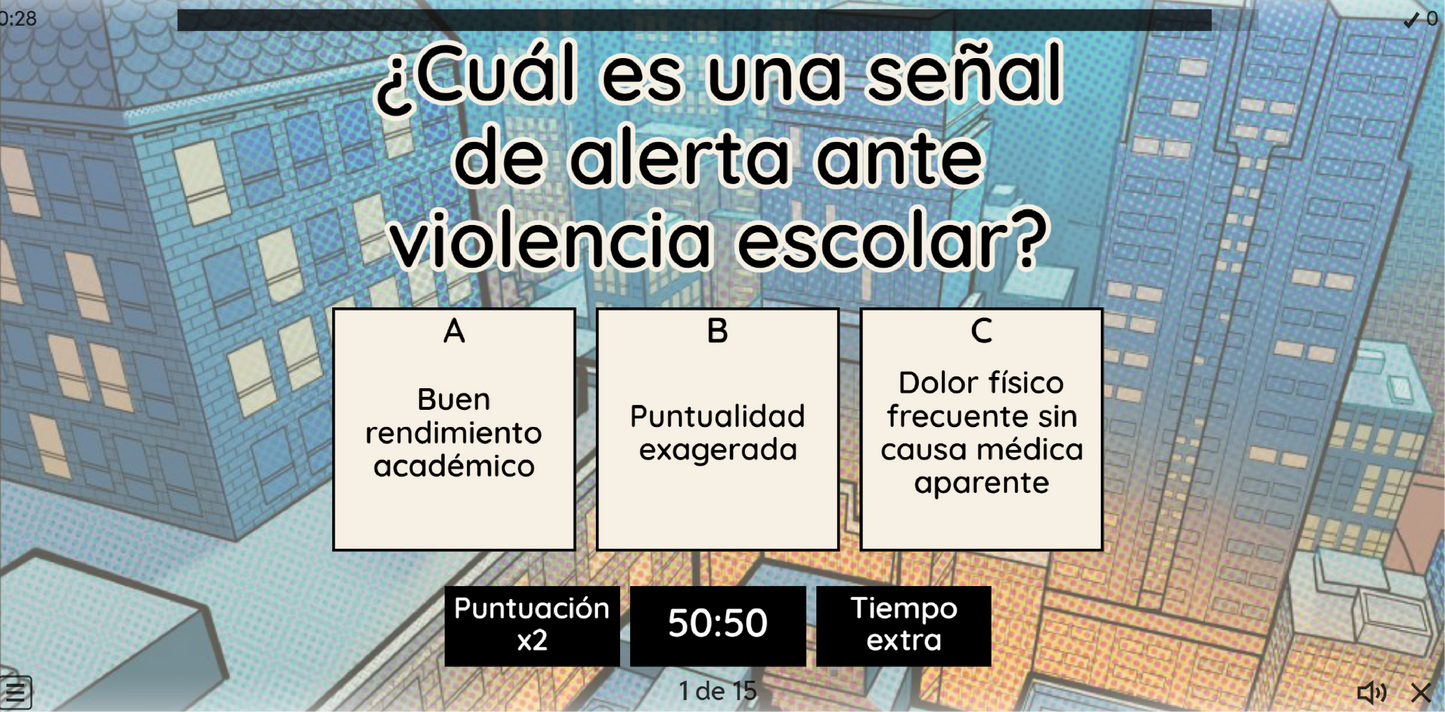 JUEGO INTERACTIVO #40 EXÁMEN RÁPIDO ENTORNOS ESCOLARES SEGUROS