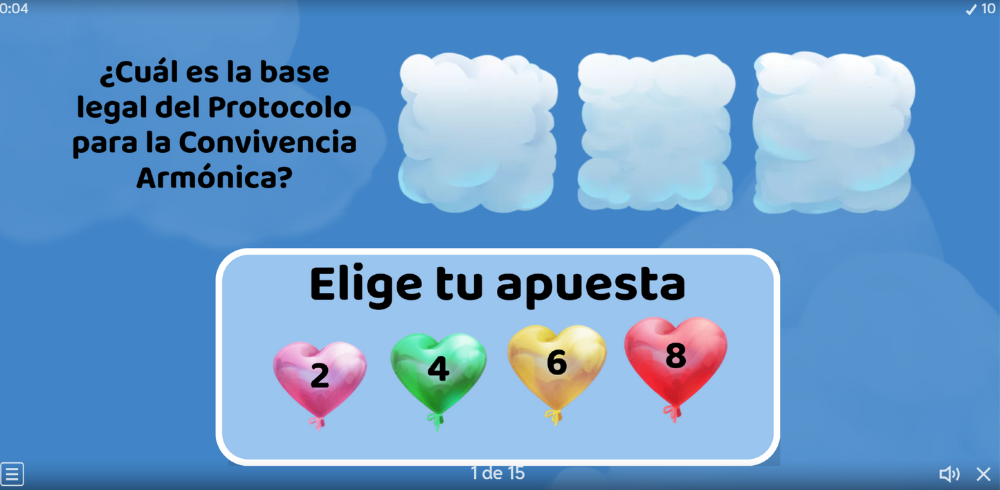 JUEGO INTERACTIVO #7 EXÁMEN RÁPIDO: PROTOCOLO PARA LA CONVIVENCIA ARMÓNICA DEL ESTUDIANTADO EN LOS PLANTELES FEDERALES DE EMS - Media Superior
