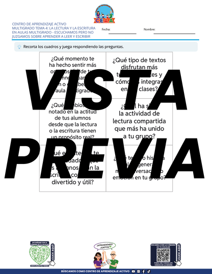 Juegos de Estudio para Imprimir CTE MULTIGRADO TEMA 4