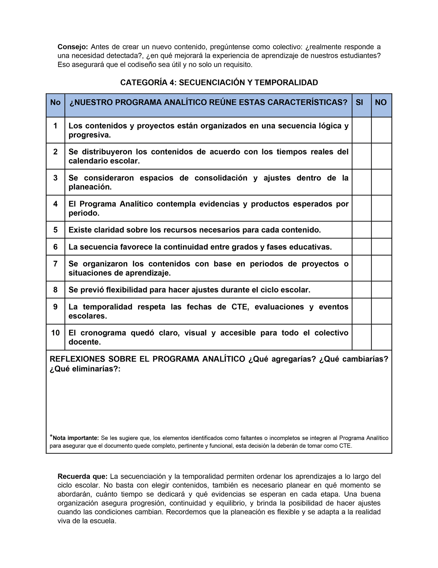AUTOEVALUACIÓN DEL PROGRAMA ANALÍTICO EDITABLE