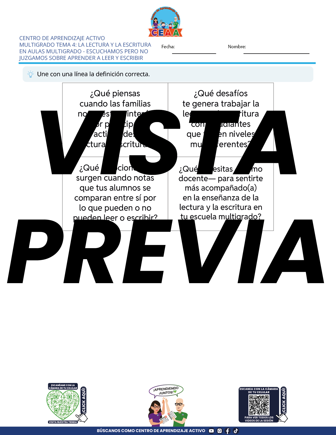 Juegos de Estudio para Imprimir CTE MULTIGRADO TEMA 4
