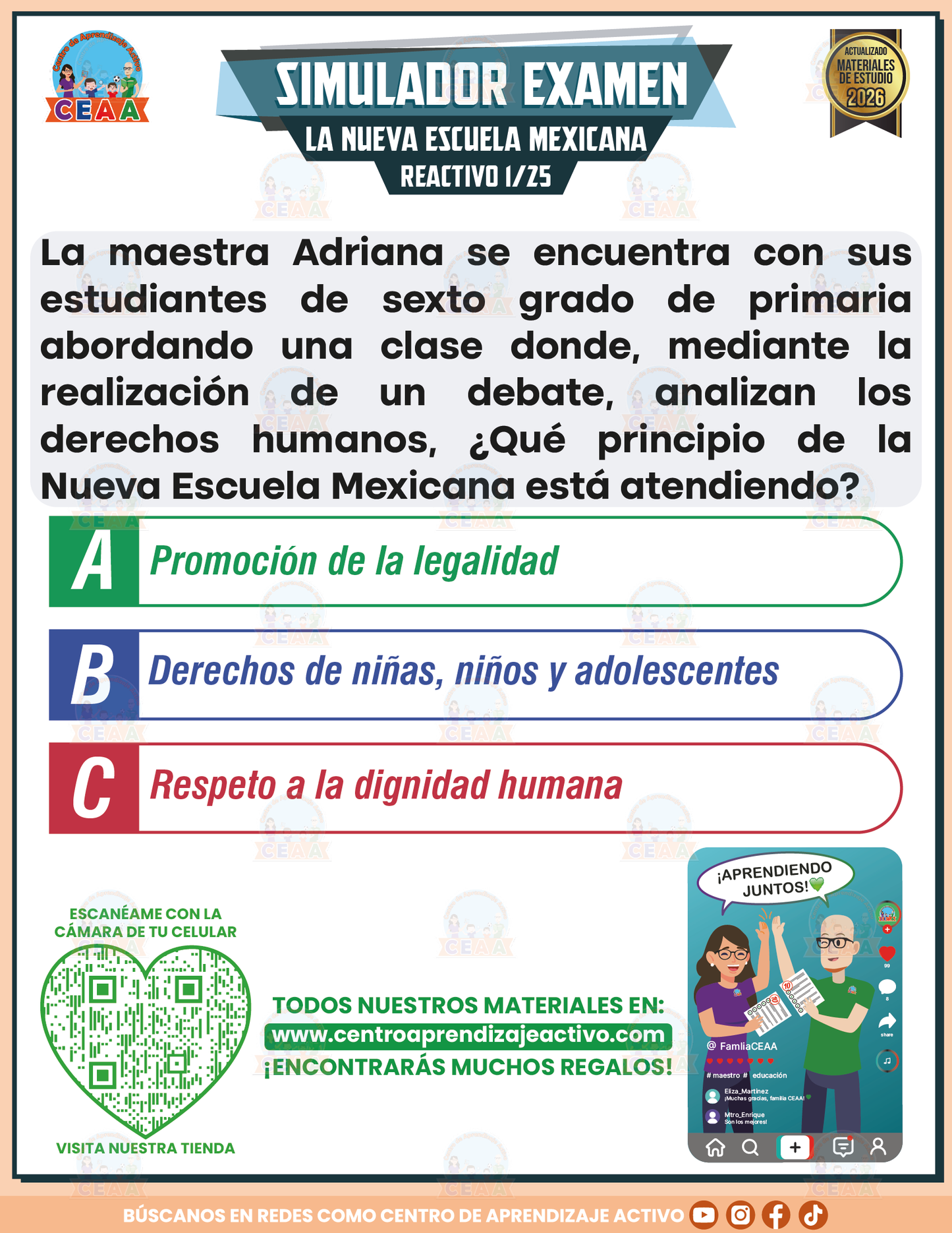 Simulador de Examen - La Nueva Escuela Mexicana en PDF