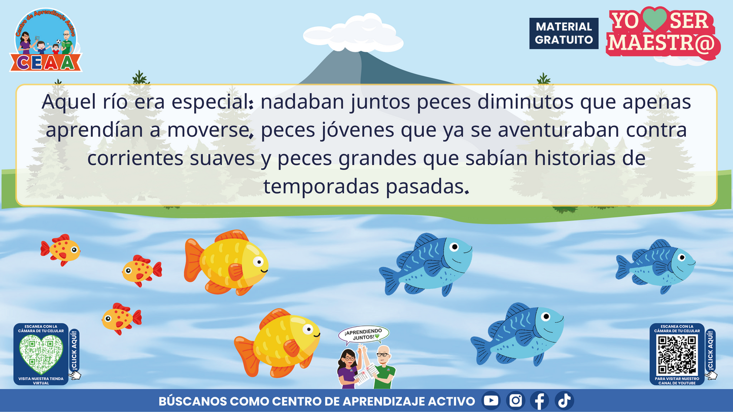 Historias para Maestros Multigrado - LA ESCUELA DE LOS PECES ARCOÍRIS EN EL RÍO SILENCIOSO en PDF