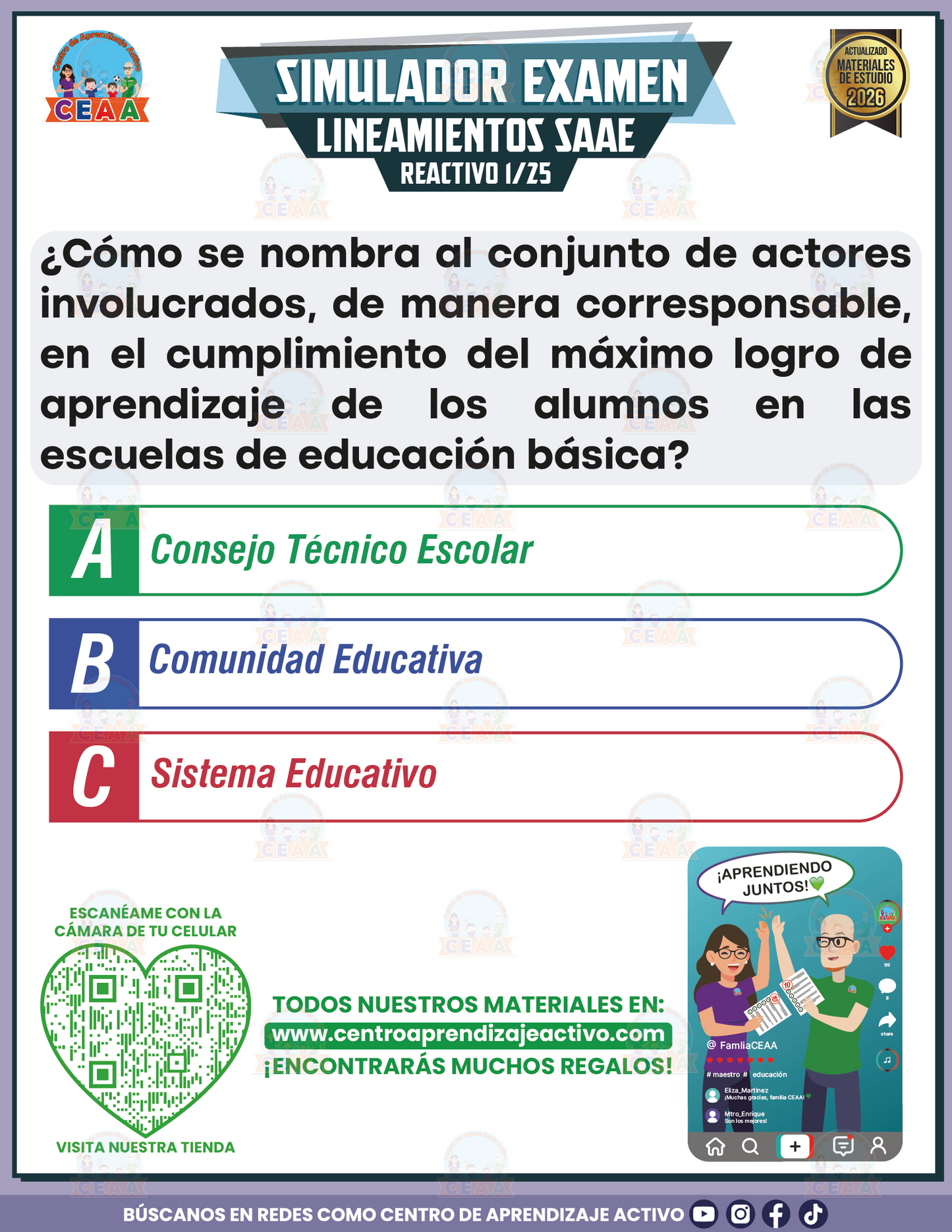 Simulador de Examen -  Lineamientos SAAE en PDF