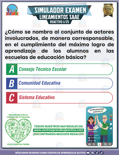 Simulador de Examen -  Lineamientos SAAE en PDF