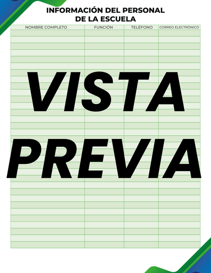 Agenda Formal Verde-azul DIRECTOR Primaria