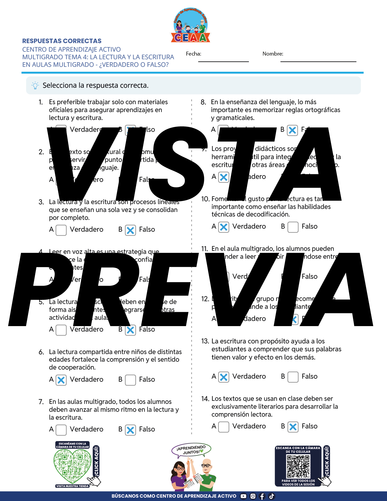 Juegos de Estudio para Imprimir CTE MULTIGRADO TEMA 4