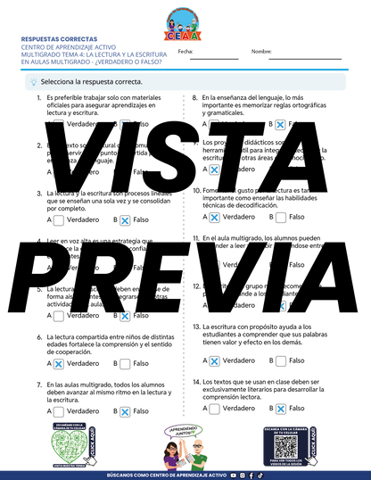 Juegos de Estudio para Imprimir CTE MULTIGRADO TEMA 4