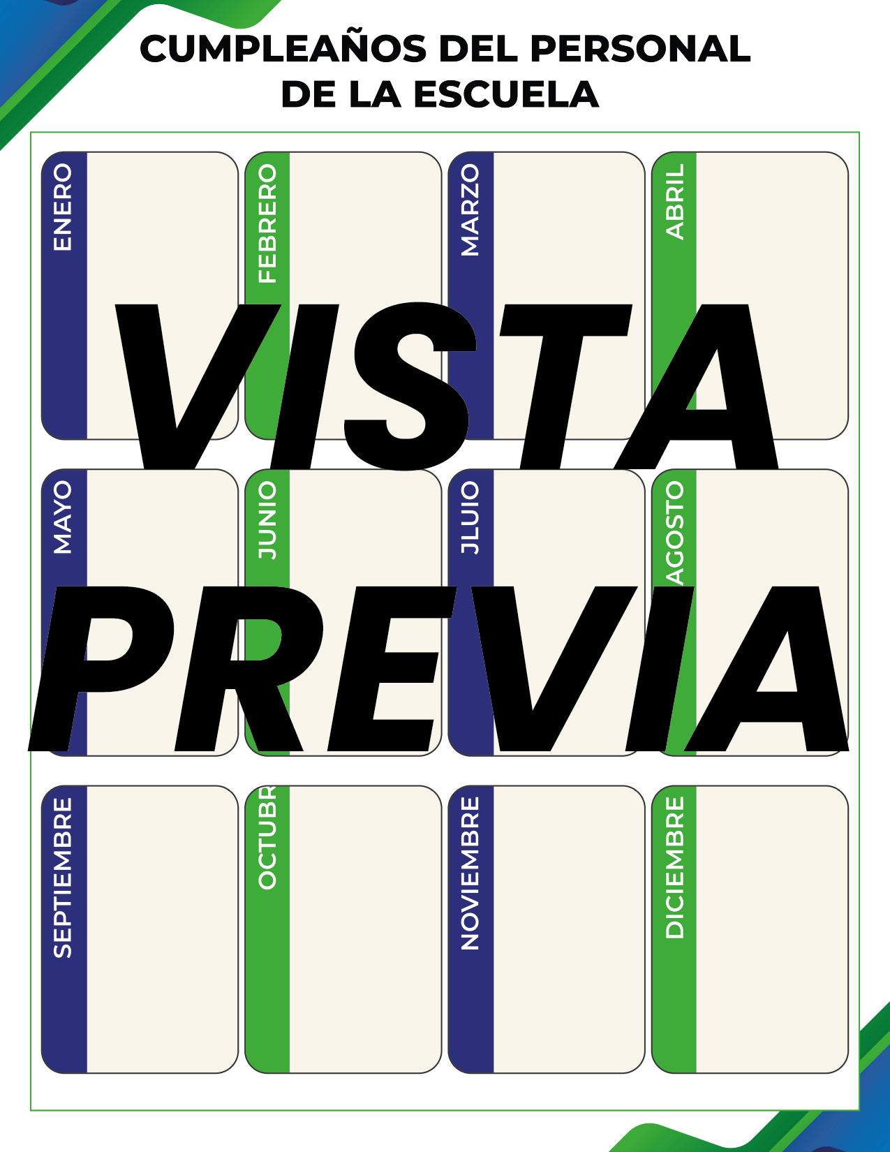 Agenda Formal Verde-azul DIRECTOR Primaria
