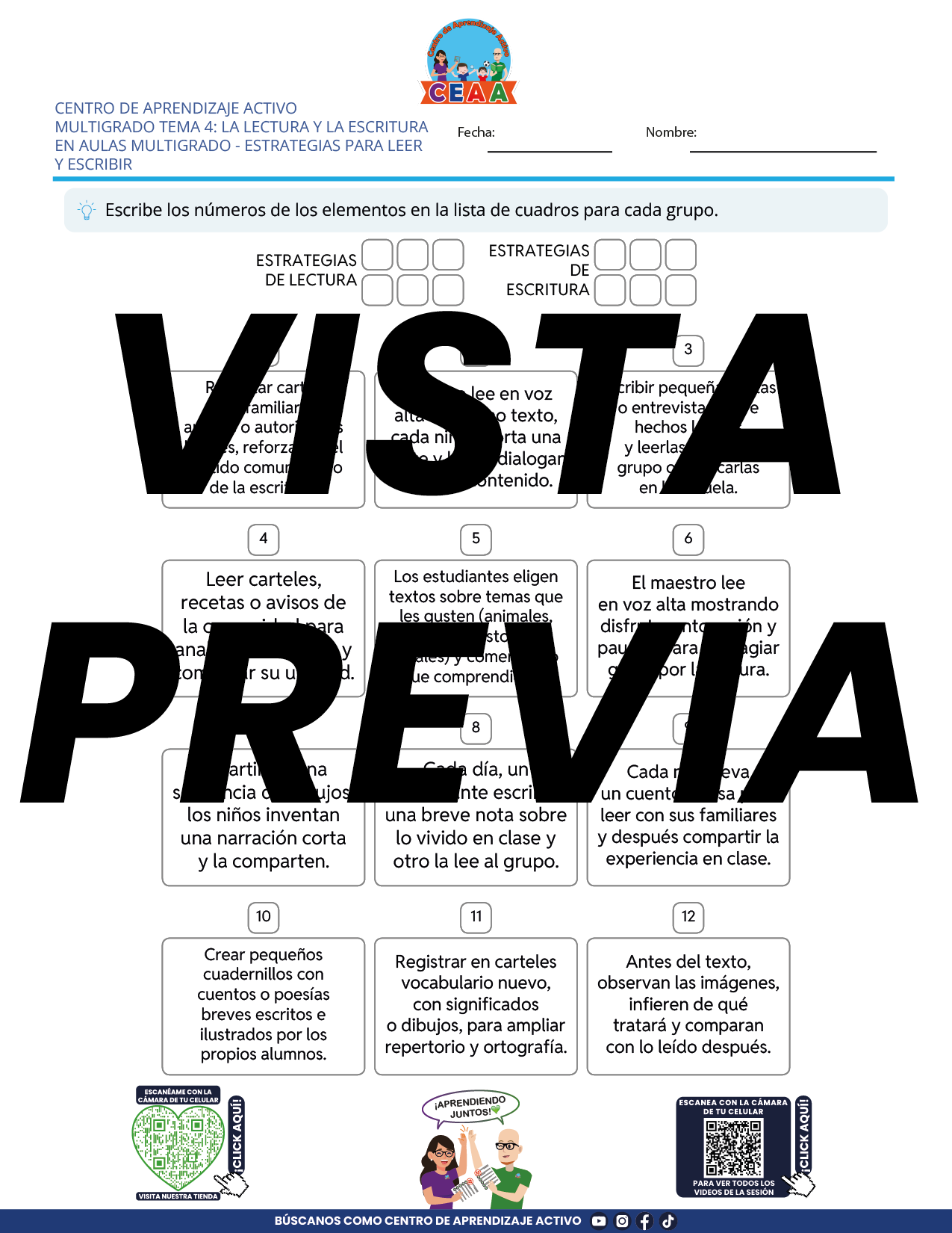 Juegos de Estudio para Imprimir CTE MULTIGRADO TEMA 4