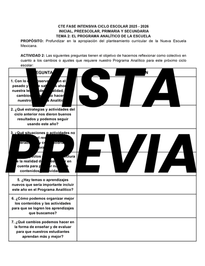 FORMATOS DE PRODUCTOS TEMAS 1 Y 2 FASE INTENSIVA 2025-2026 EDITABLE EN WORD