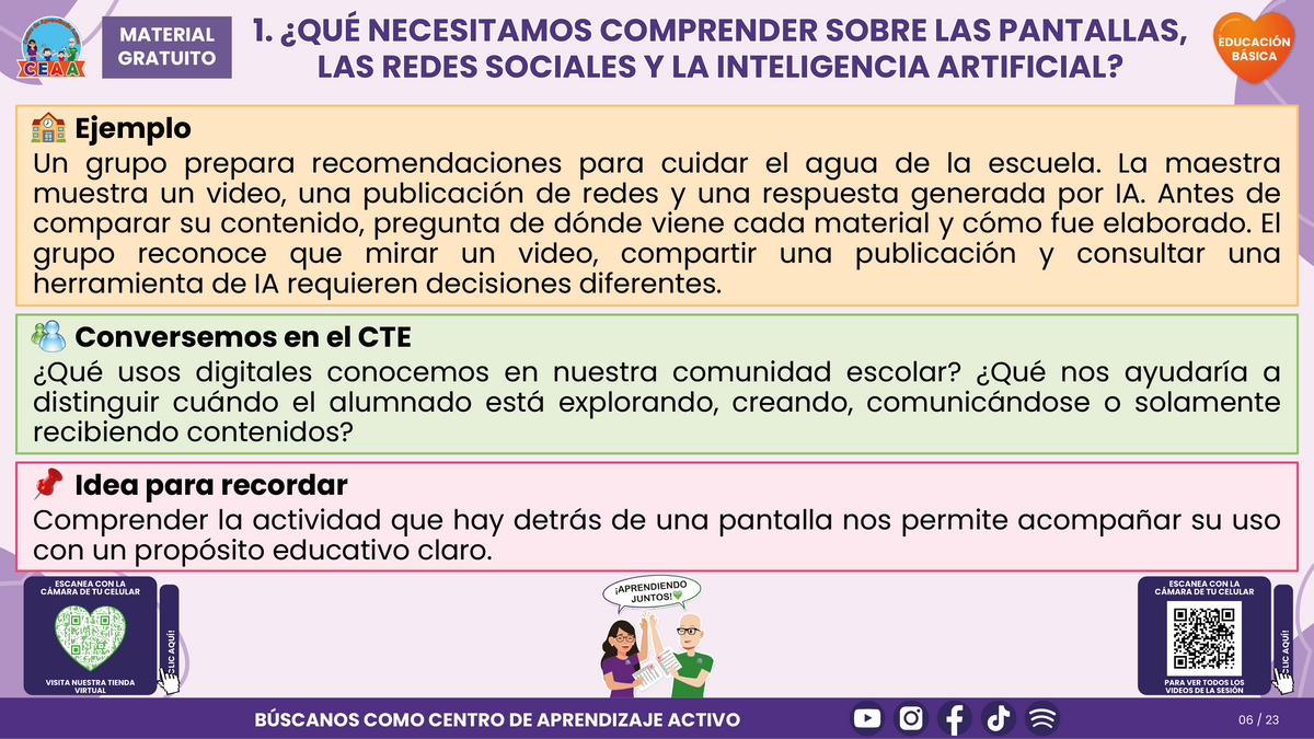 Resumen CTE del Tema 4 Educación Básica: PANTALLAS, REDES SOCIALES E INTELIGENCIA ARTIFICIAL ¿CÓMO ACOMPAÑAR UN USO CRÍTICO, SEGURO Y CON SENTIDO PARA APRENDER? en PDF