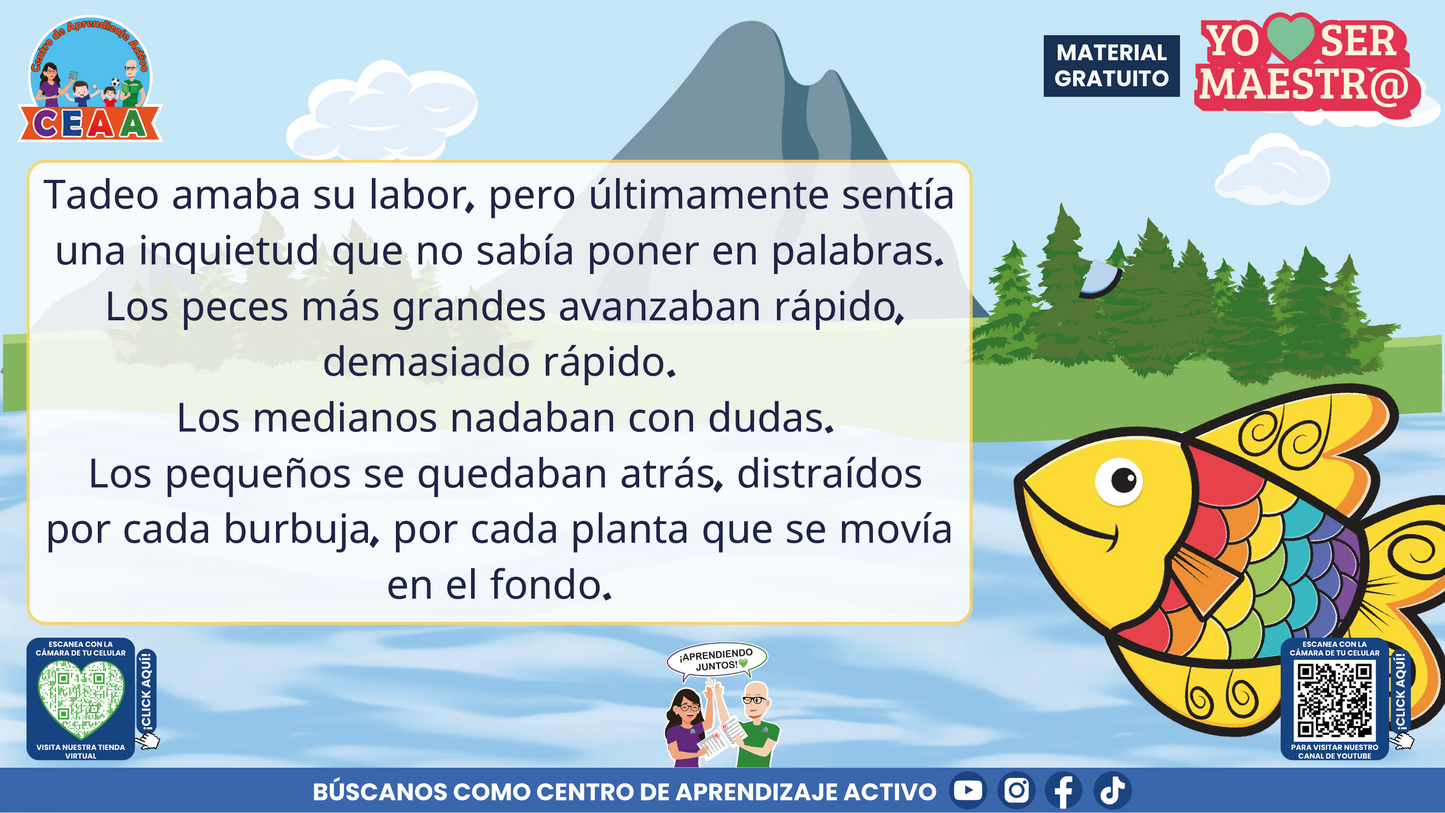 Historias para Maestros Multigrado - LA ESCUELA DE LOS PECES ARCOÍRIS EN EL RÍO SILENCIOSO en PDF