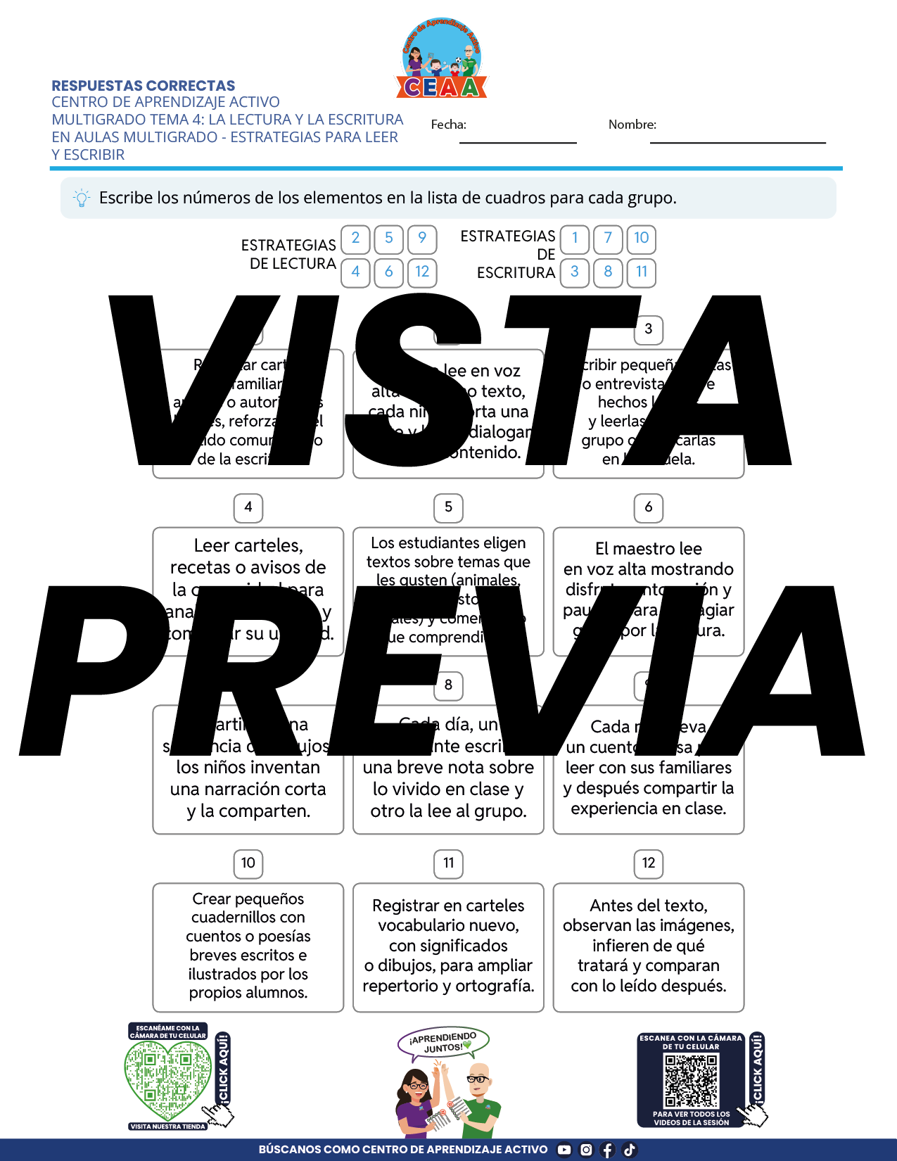 Juegos de Estudio para Imprimir CTE MULTIGRADO TEMA 4