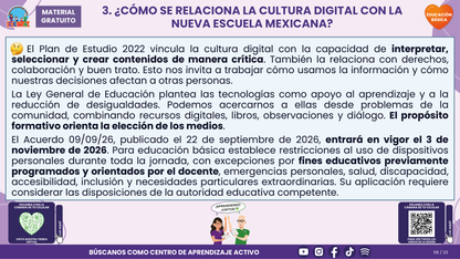 Resumen CTE del Tema 4 Educación Básica: PANTALLAS, REDES SOCIALES E INTELIGENCIA ARTIFICIAL ¿CÓMO ACOMPAÑAR UN USO CRÍTICO, SEGURO Y CON SENTIDO PARA APRENDER? en PDF
