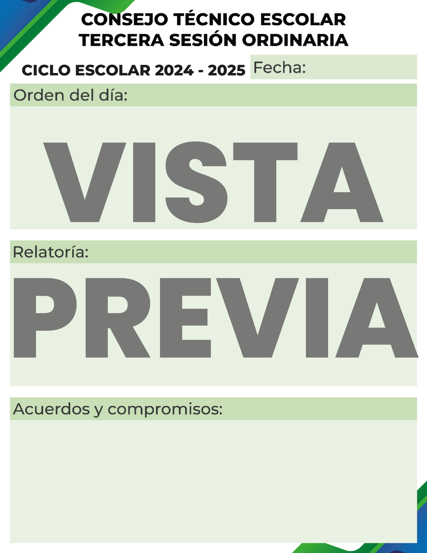 Agenda Formal MAESTRO Secundaria Ciclo Escolar 2024 - 2025  en PDF