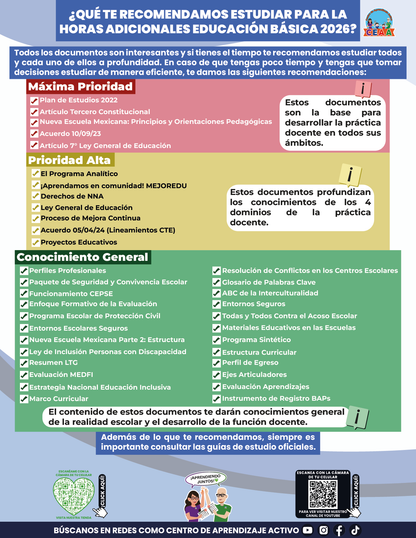 Cuadernillo Horas Adicionales Educación Básica 2026 en PDF