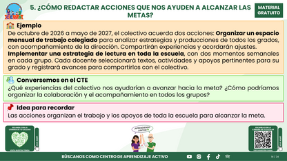 Resumen CTE Sesión 1 Tema: ¿CÓMO REDACTAR OBJETIVOS, METAS Y ACCIONES PARA NUESTRO PROGRAMA DE MEJORA CONTINUA? en PDF