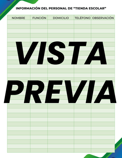 Agenda Formal Verde-azul DIRECTOR Primaria
