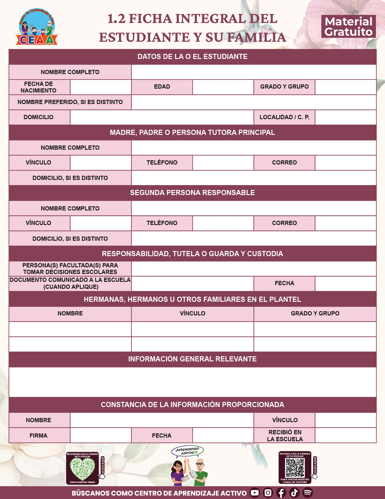 BITÁCORA PARA LA ORGANIZACIÓN Y SEGUIMIENTO PARA LA ATENCIÓN A MADRES Y PADRES DE FAMILIA V1 en PDF