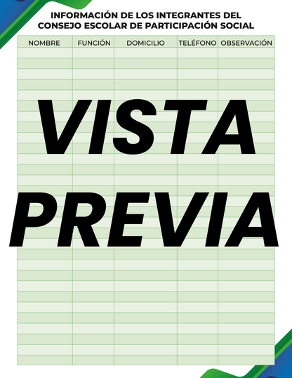 Agenda Formal Verde-azul DIRECTOR Primaria