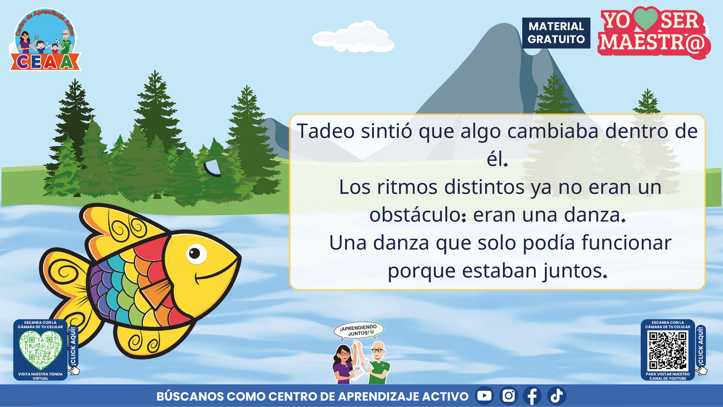 Historias para Maestros Multigrado - LA ESCUELA DE LOS PECES ARCOÍRIS EN EL RÍO SILENCIOSO en PDF