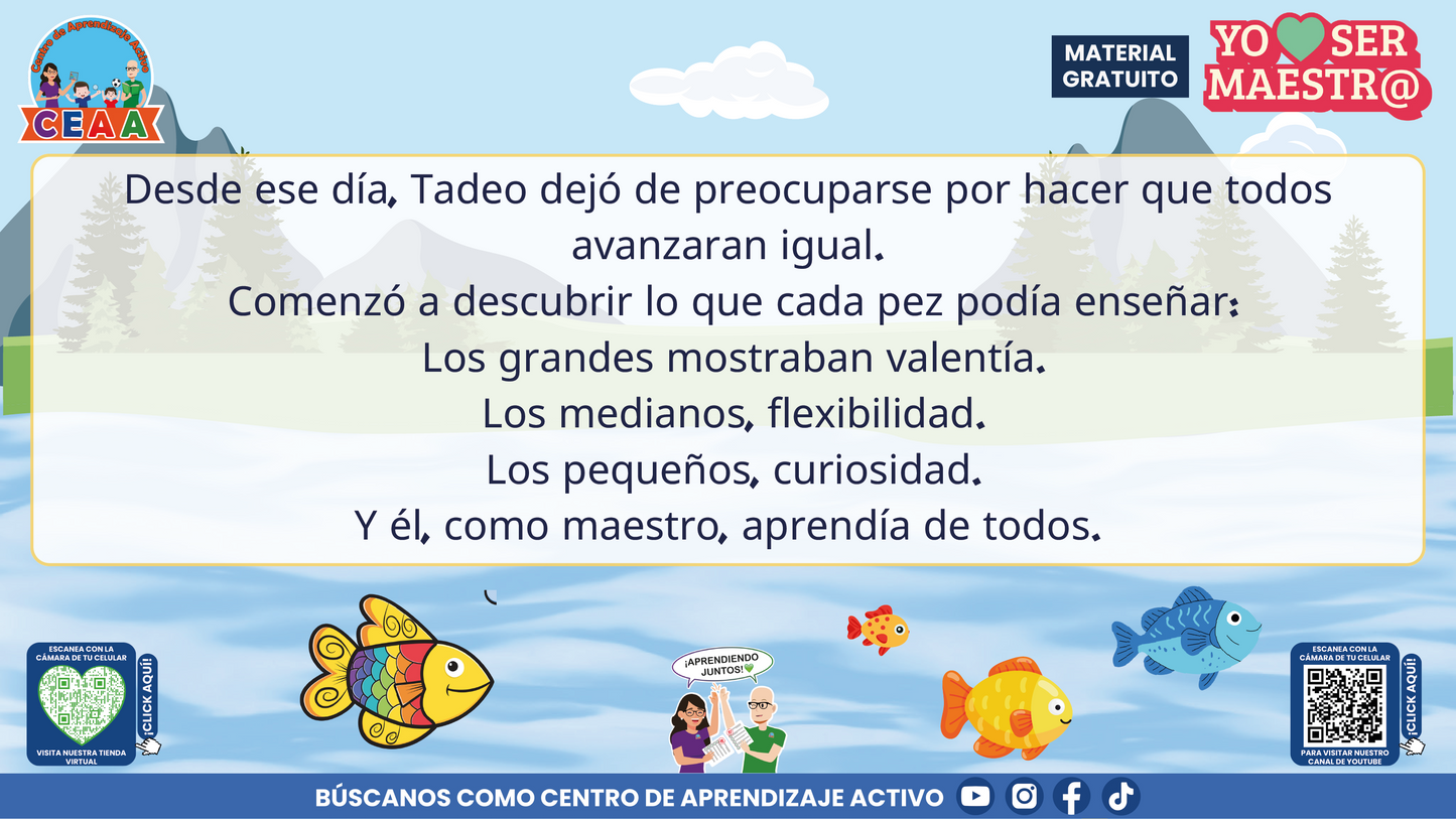 Historias para Maestros Multigrado - LA ESCUELA DE LOS PECES ARCOÍRIS EN EL RÍO SILENCIOSO en PDF