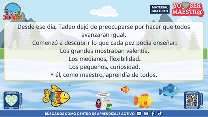 Historias para Maestros Multigrado - LA ESCUELA DE LOS PECES ARCOÍRIS EN EL RÍO SILENCIOSO en PDF