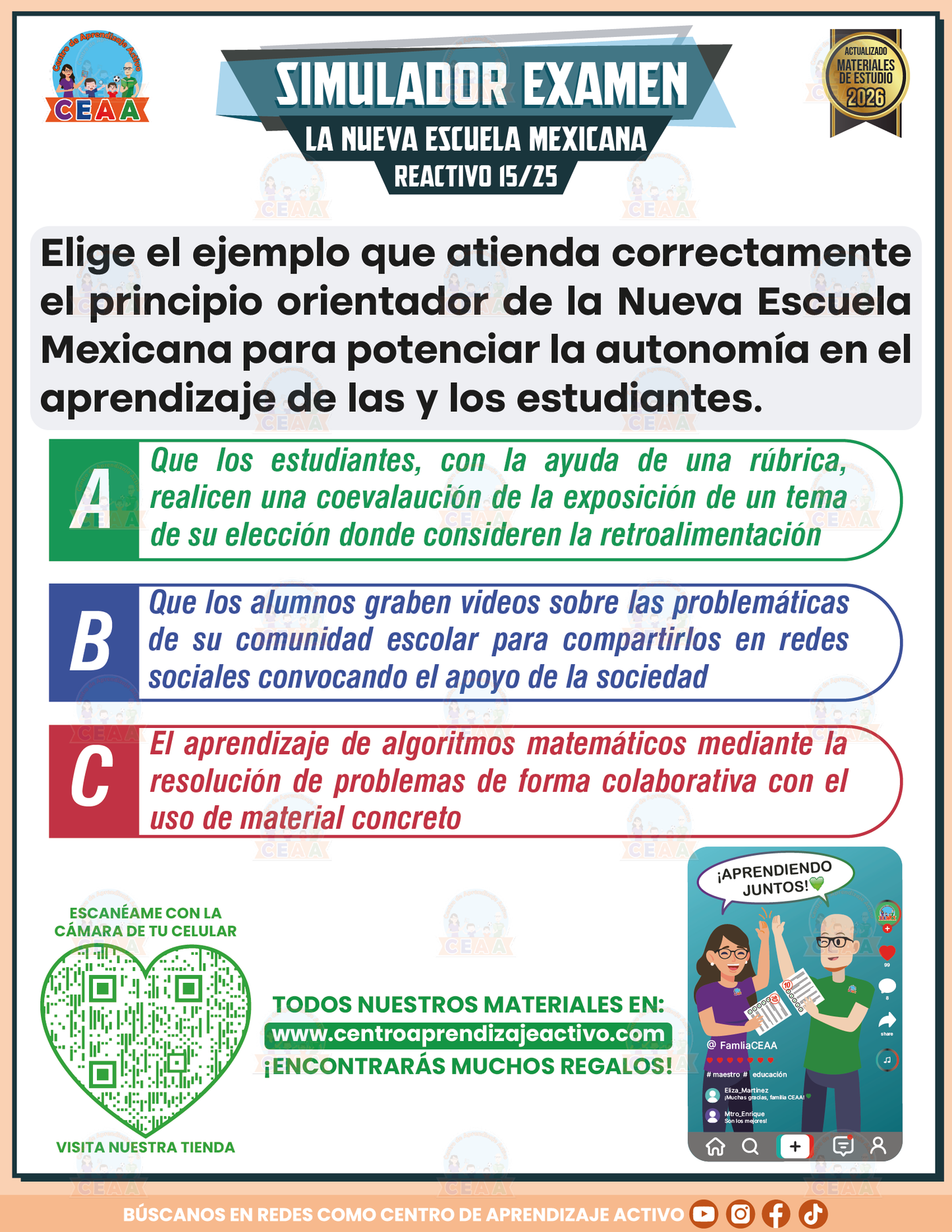 Simulador de Examen - La Nueva Escuela Mexicana en PDF