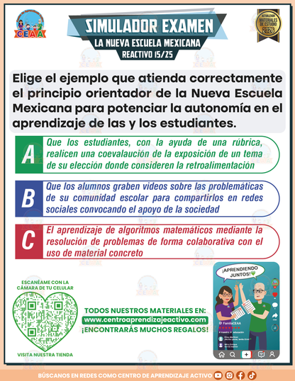 Simulador de Examen - La Nueva Escuela Mexicana en PDF