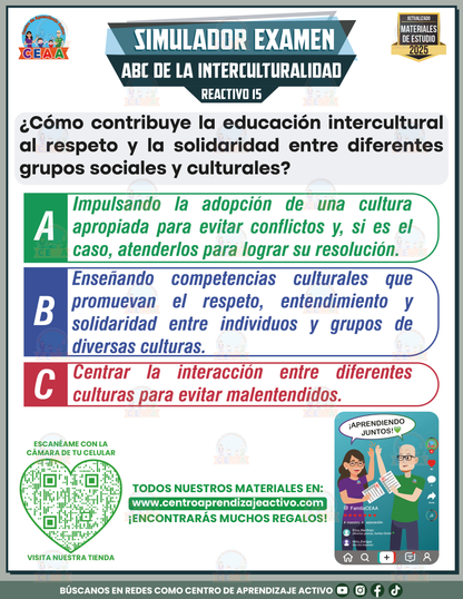 Simulador de examen ABC de la Interculturalidad en PDF