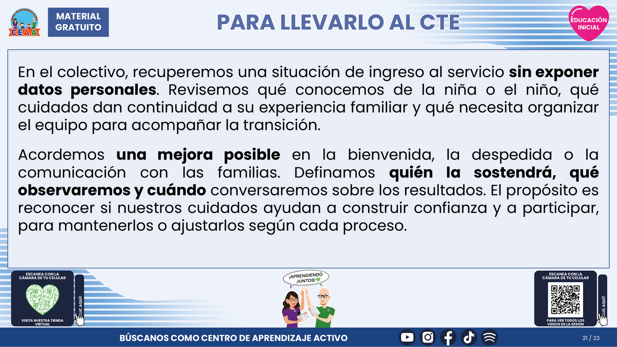 Resumen CTE del Tema 1 Educación Inicial: ADAPTACIÓN Y SEPARACIÓN ¿CÓMO ACOMPAÑAR A BEBÉS, NIÑAS, NIÑOS Y FAMILIAS CON CONFIANZA Y CUIDADO? en PDF
