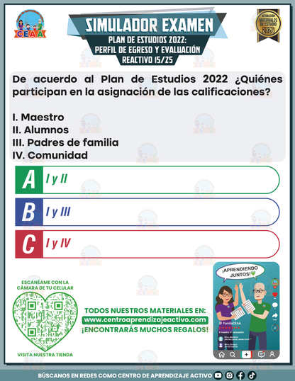 Simulador de Examen - Plan 2022 Perfil de Egreso y Evaluación en PDF