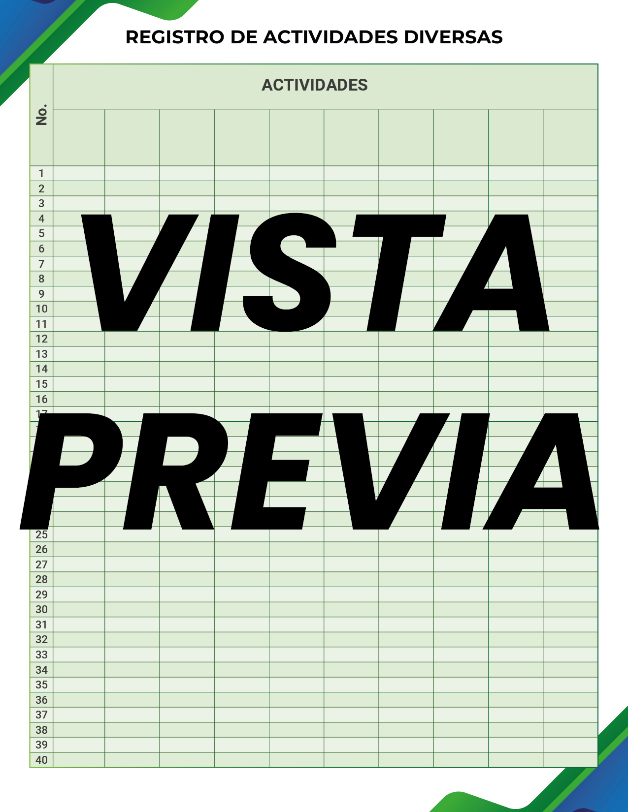 Agenda Formal Verde-azul DIRECTOR Primaria