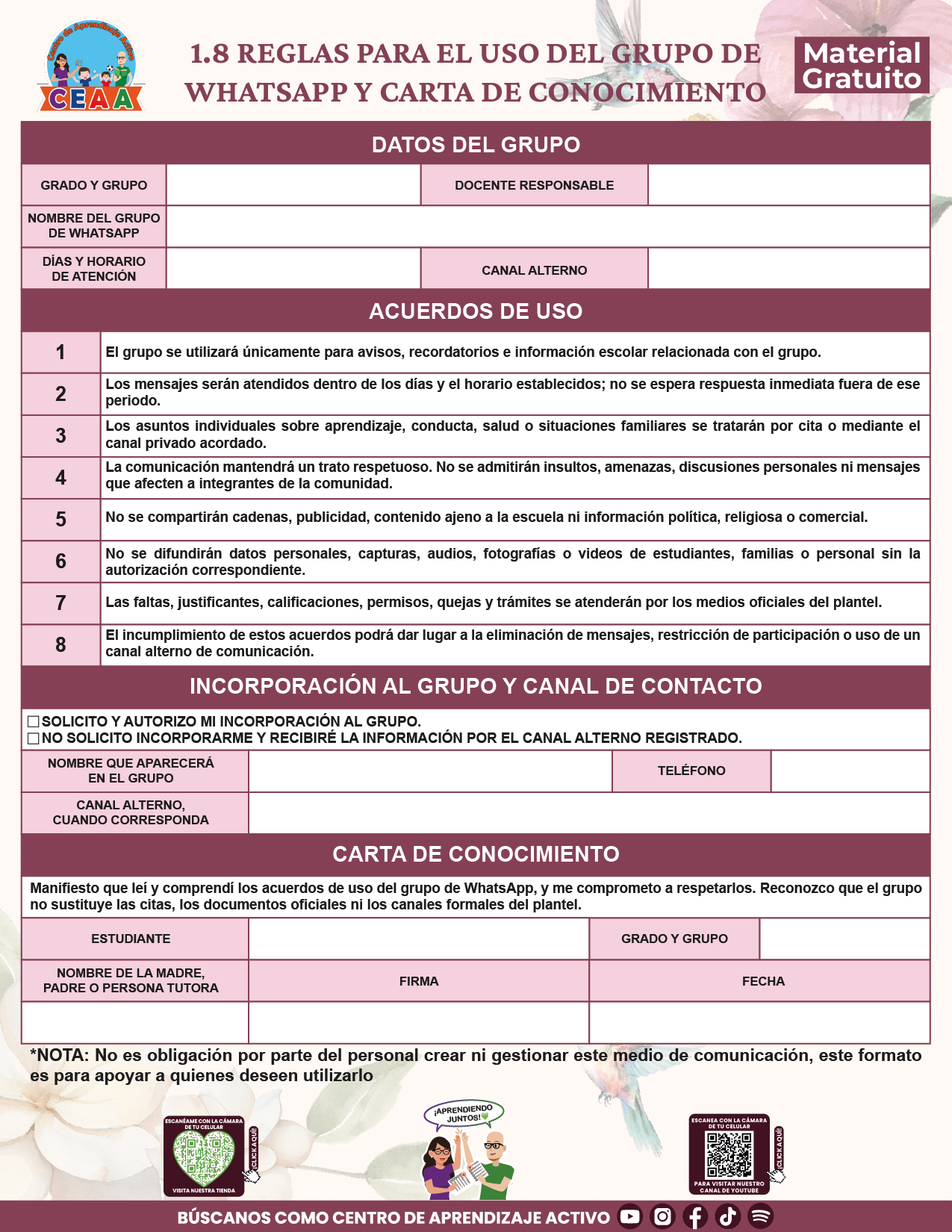 BITÁCORA PARA LA ORGANIZACIÓN Y SEGUIMIENTO PARA LA ATENCIÓN A MADRES Y PADRES DE FAMILIA V1 en PDF