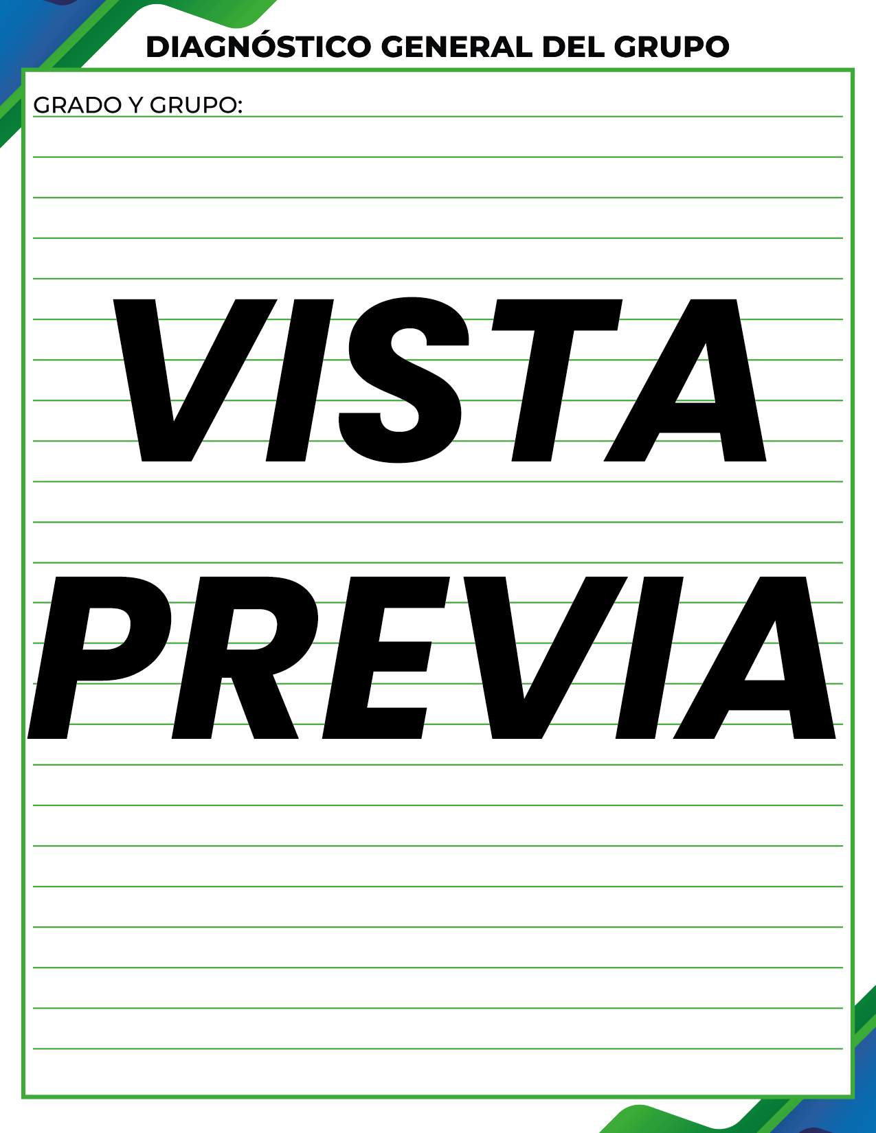 Agenda Formal Verde-azul DIRECTOR Primaria