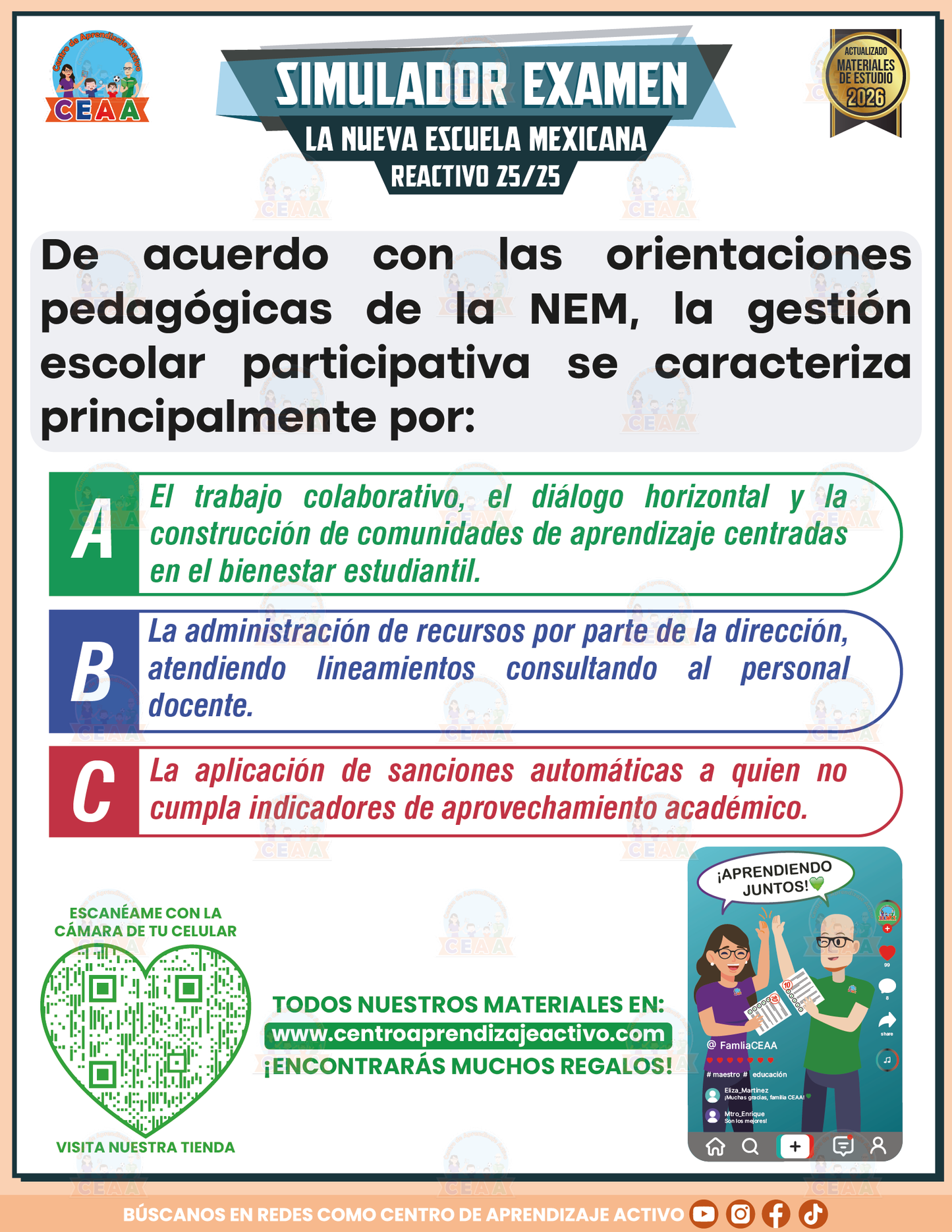 Simulador de Examen - La Nueva Escuela Mexicana en PDF