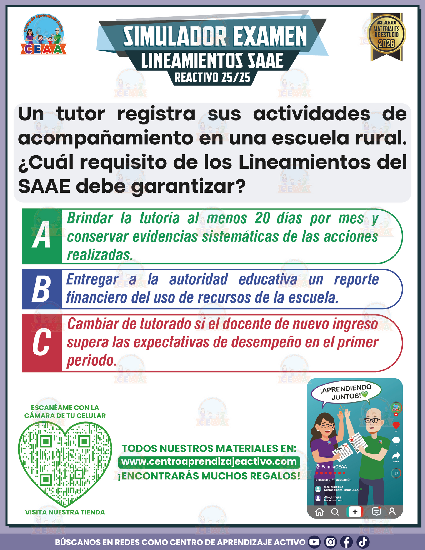 Simulador de Examen -  Lineamientos SAAE en PDF