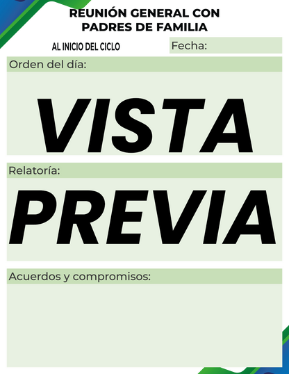 Agenda Formal Verde-azul DIRECTOR Primaria