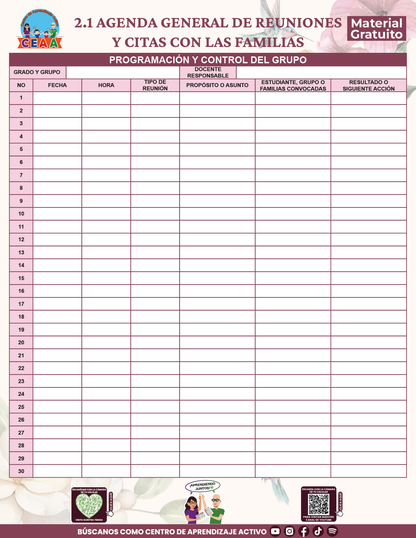 BITÁCORA PARA LA ORGANIZACIÓN Y SEGUIMIENTO PARA LA ATENCIÓN A MADRES Y PADRES DE FAMILIA V1 en PDF