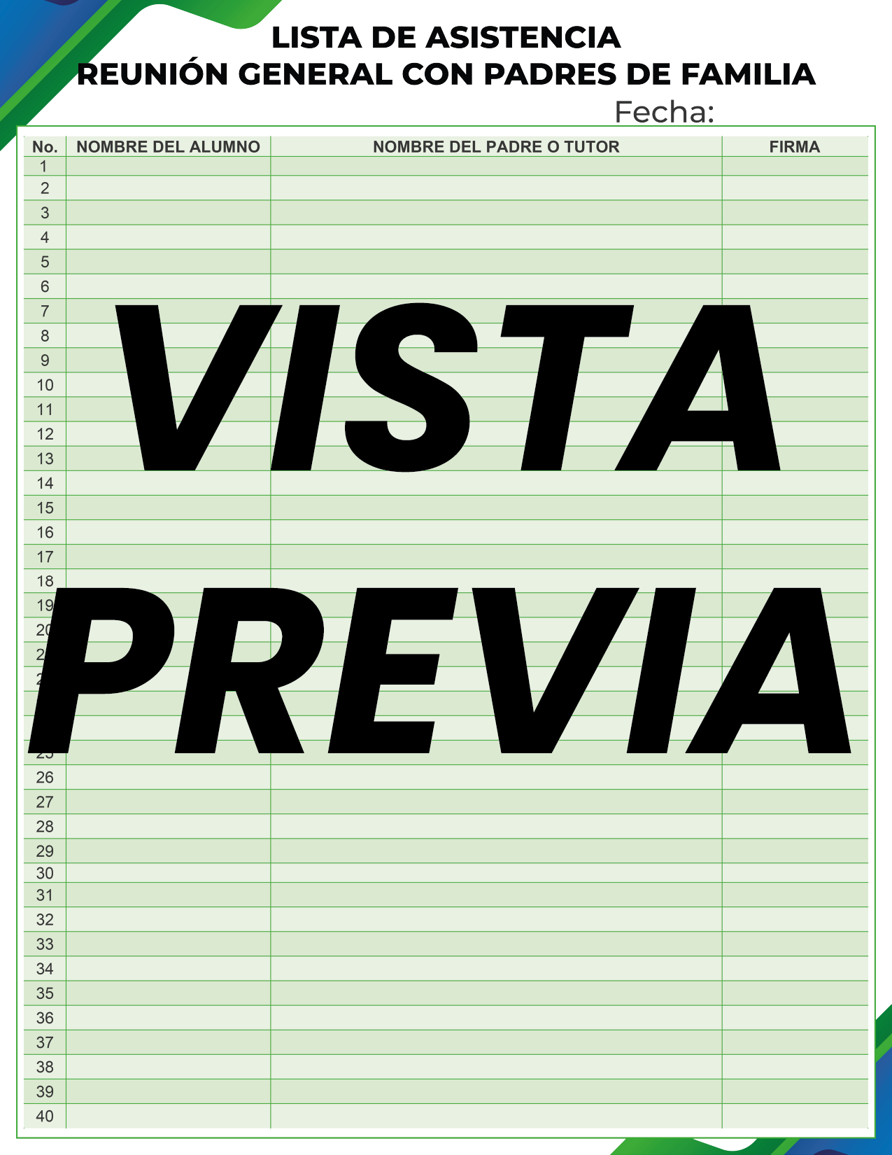 Agenda Formal Verde-azul DIRECTOR Primaria