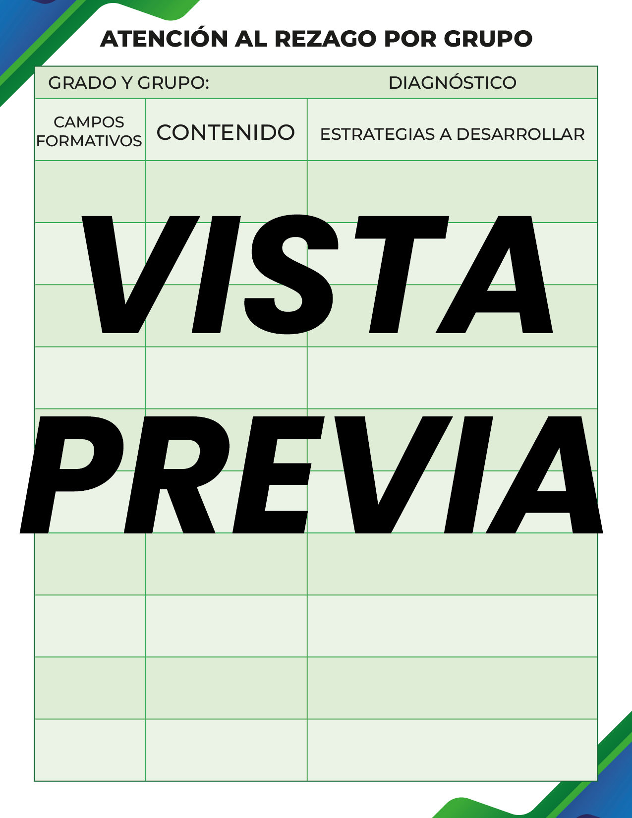 Agenda Formal Verde-azul DIRECTOR Primaria