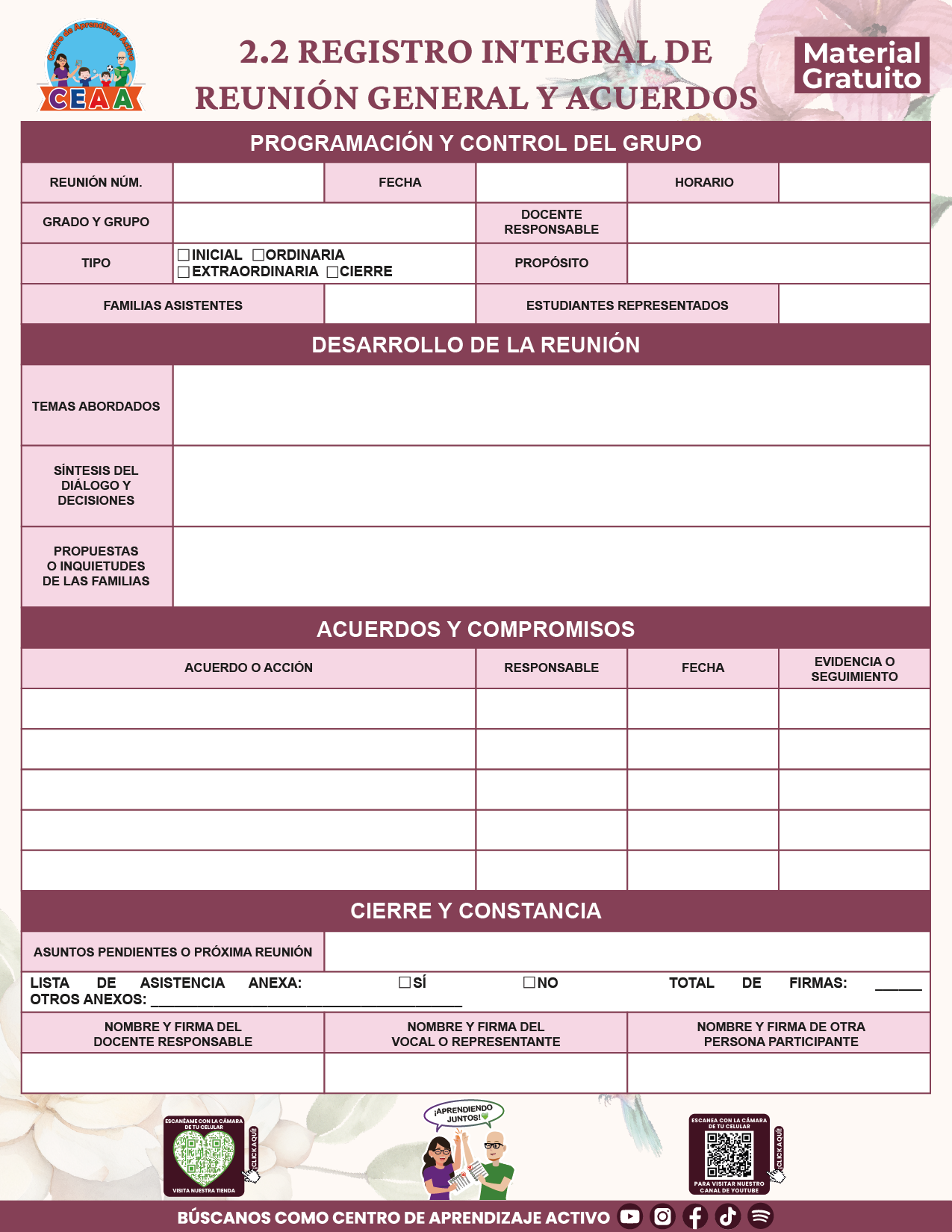 BITÁCORA PARA LA ORGANIZACIÓN Y SEGUIMIENTO PARA LA ATENCIÓN A MADRES Y PADRES DE FAMILIA V1 en PDF
