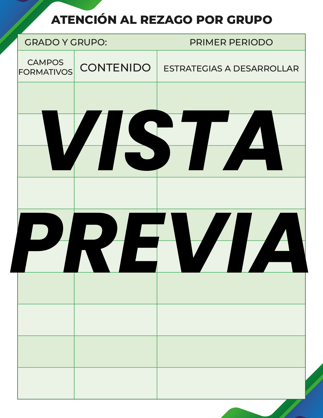 Agenda Formal Verde-azul DIRECTOR Primaria