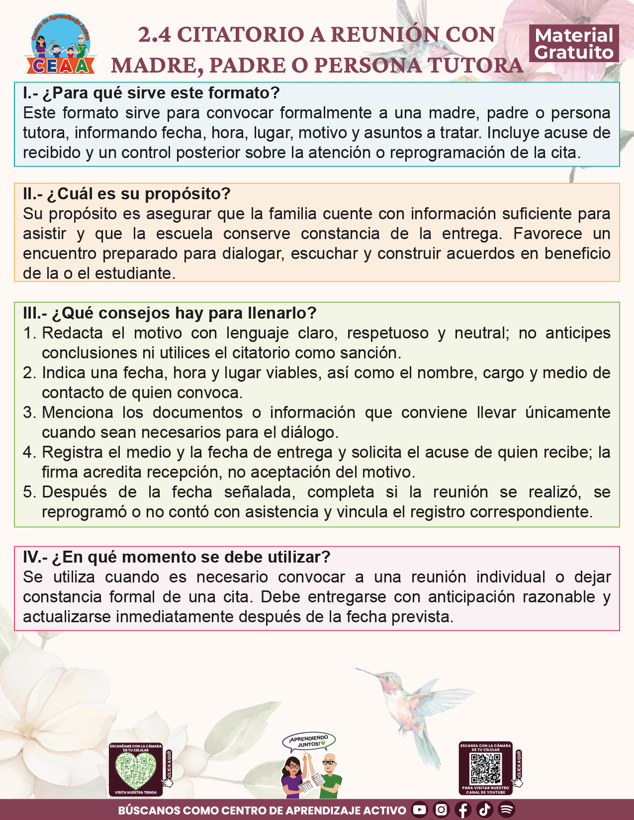 BITÁCORA PARA LA ORGANIZACIÓN Y SEGUIMIENTO PARA LA ATENCIÓN A MADRES Y PADRES DE FAMILIA V1 en PDF