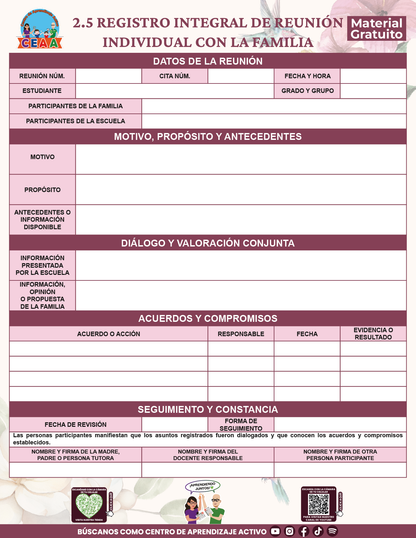 BITÁCORA PARA LA ORGANIZACIÓN Y SEGUIMIENTO PARA LA ATENCIÓN A MADRES Y PADRES DE FAMILIA V1 en PDF