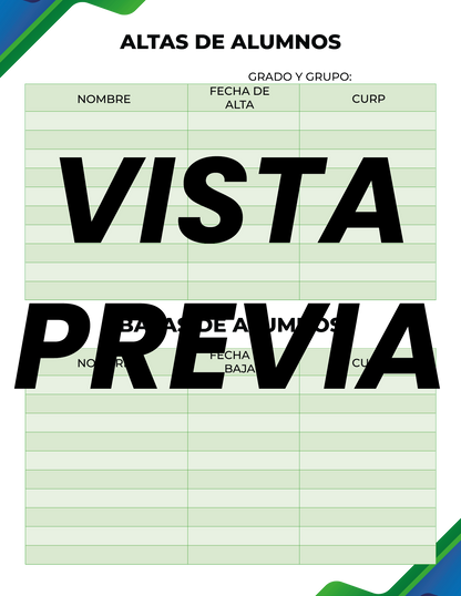 Agenda Formal Verde-azul DIRECTOR Primaria